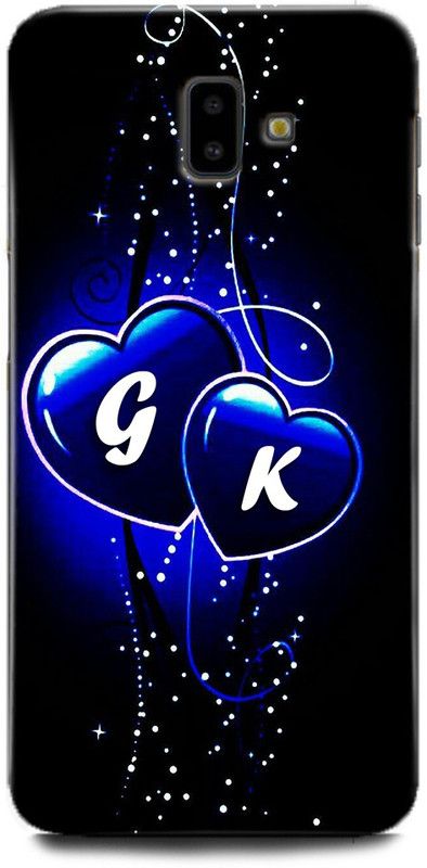 WallCraft Back Cover for SAMSUNG Galaxy J6 Plus G K, G LOVES K, NAME, LETTER, ALPHABET, GK LOVE, HART, BLUE  (Multicolor, Dual Protection, Pack of: 1)
