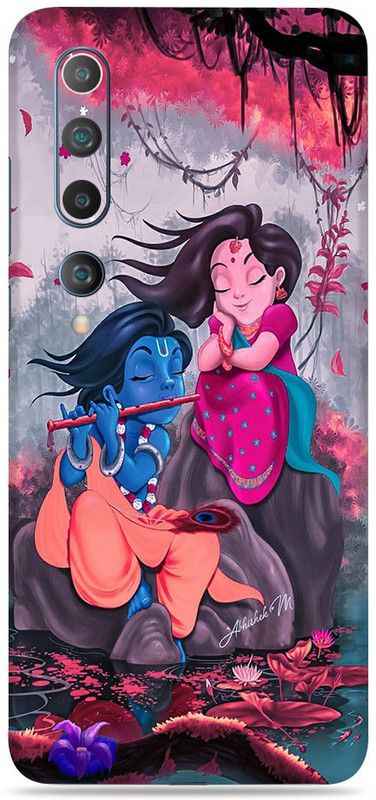 SkinoMania Mi-10-5G Mobile Skin  (Multicolor Krishna-Rukmani)