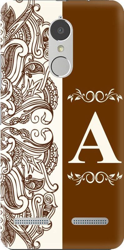 Coberta Case Back Cover for Lenovo K6 Power Back Cover Name Alphabet A Design Back Case For Lenovo K6 Power By Coberta  (Multicolor, Pack of: 1)