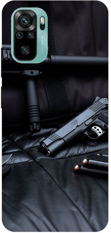 Bluvver Back Cover for Redmi Note10, M2101K7AI, Printed Army Pistol Gun Weapon Back Cover  (Multicolor, Hard Case, Pack of: 1)