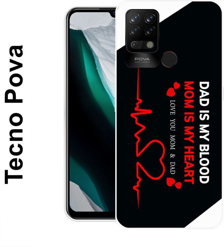 SUPER CASE Back Cover for Tecno Pova  (Black, White, Silicon)