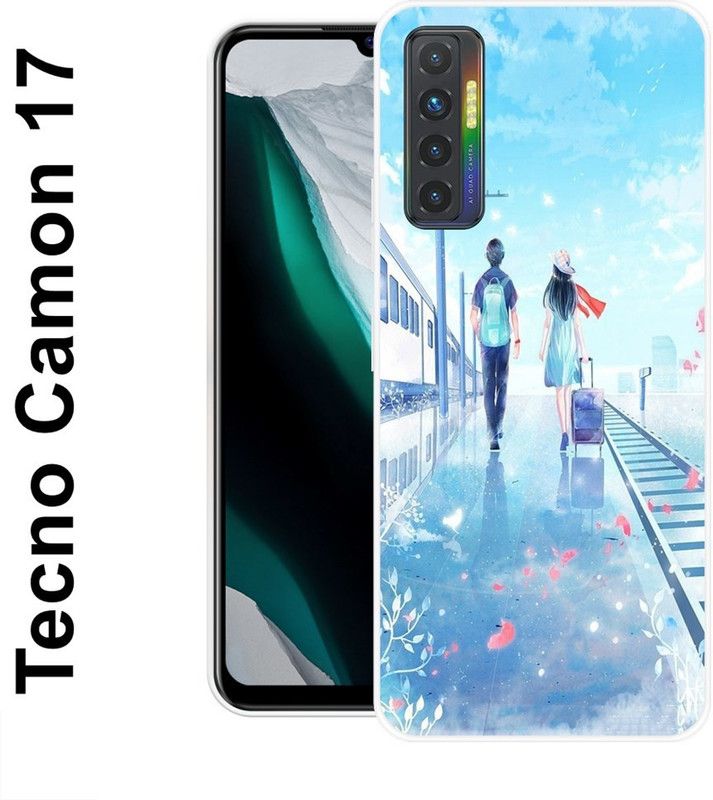 JATLAND Back Cover for Tecno Camon 17, Tecno Camon 17P  (Blue, Grip Case, Silicon)