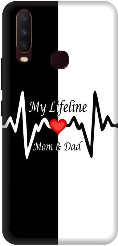 URCHIN Back Cover for vivoY15 mom dad, Mom Dad, Mom And Dad, Love, Lifeline, Love, Parents  (Multicolor, Shock Proof, Pack of: 1)