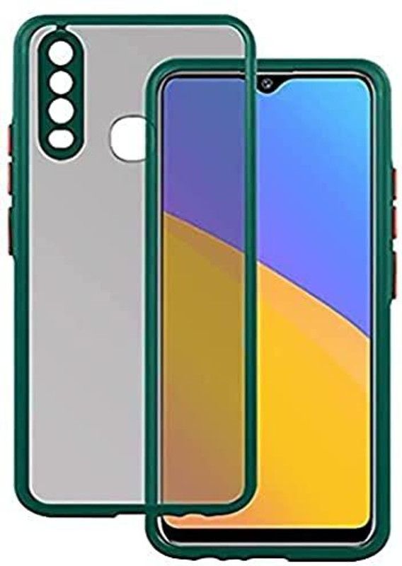 NIMMIKA ENTERPRISES Back Cover for Vivo Y15 Full Camera Protection Smoke Back Cover  (Green, Shock Proof, Pack of: 1)