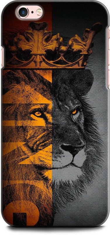 KEYCENT Back Cover for APPLE iPhone 6s Plus LION, THE KING OF JUNGAL, LION FACE, ART, TEXTURE  (Multicolor, Shock Proof, Pack of: 1)