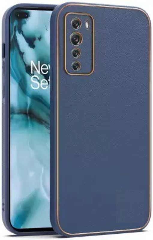 GoPerfect Back Cover for OnePlus Nord |Premium Back Top Grade Quality | Genuine Leather  (Blue, Grip Case, Pack of: 1)