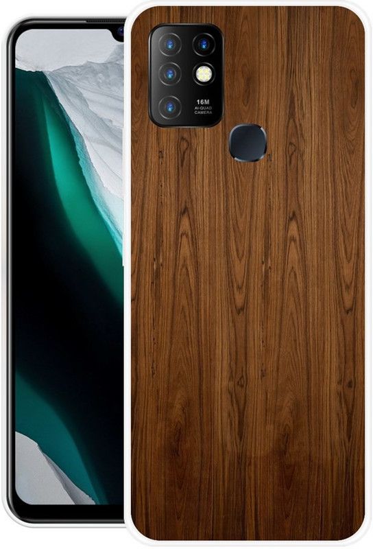 Krtagy Back Cover for Infinix Hot 10  (Brown, Dual Protection, Silicon)