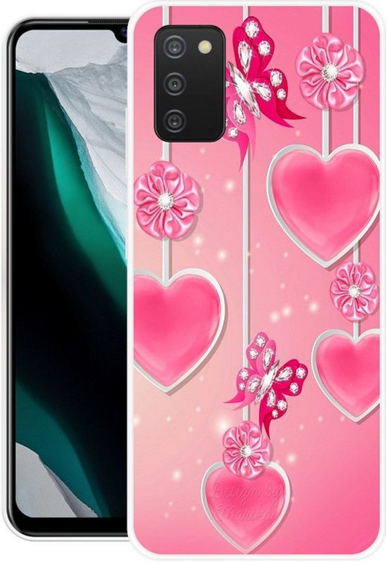 MUSKAY Back Cover for Samsung Galaxy A03s  (Pink, Grip Case, Silicon, Pack of: 1)