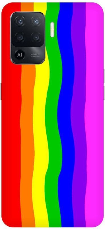 PICHKU Back Cover for OPPO A94-CPH2203-RAINBOW,ART,DESIGN,TRENDING,NEW,COLOURFUL,I,PHONE,APP-LE,GIRLS,BOYS  (Multicolor, Hard Case, Pack of: 1)