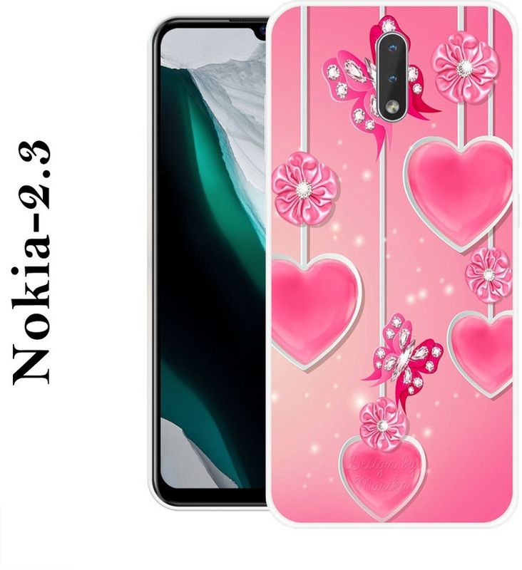 INDIALAND Back Cover for Nokia 2.3  (Pink, Grip Case, Silicon)