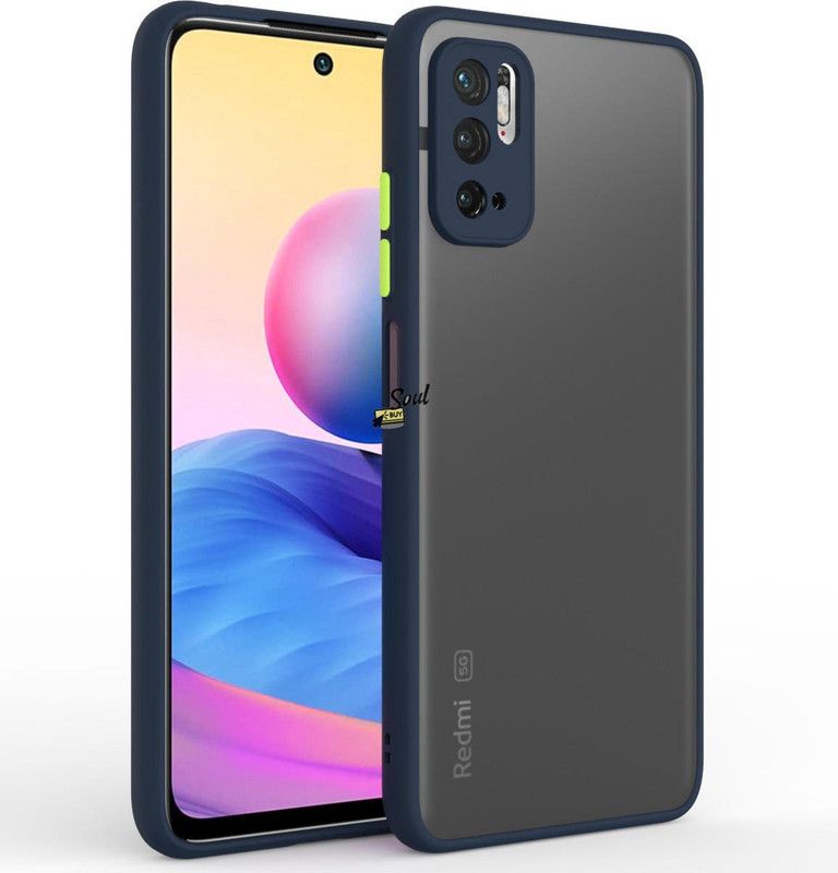SoulBuy Back Cover for POCO M3 Pro  (Blue, Shock Proof)
