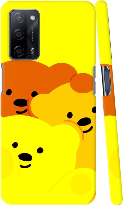 PEPART Back Cover for OPPO A53s 5G  (Yellow, Brown, Pack of: 1)