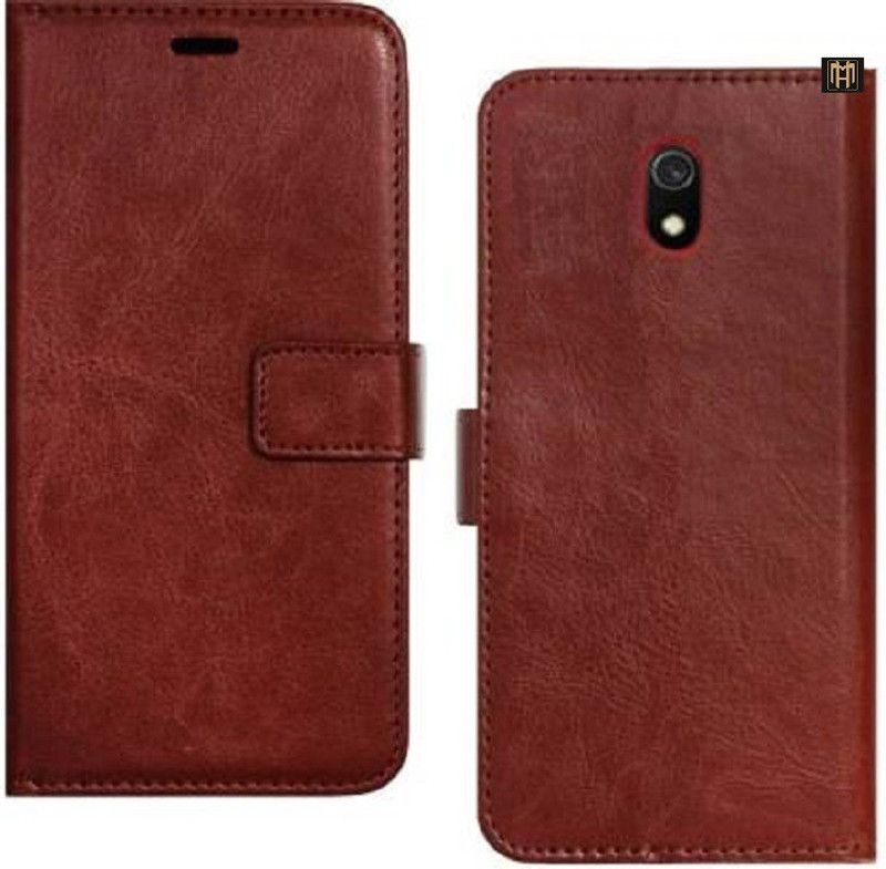 MagicHub Flip Cover for Redmi 8A  (Brown)