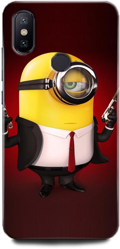 INDICRAFT Back Cover for Mi A2 DETECTIVE, MINION, ART CARTOON, MOVIE, ANIMATION  (Multicolor, Hard Case, Pack of: 1)