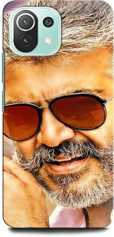 GRAFIQE Back Cover for Mi 11 Lite, Xiaomi 11Lite NE AJIT KUMAR, STYLISH STAR, TAMIL STAR, SOUTH STAR, TOLLYWOOD  (Multicolor, Shock Proof, Pack of: 1)