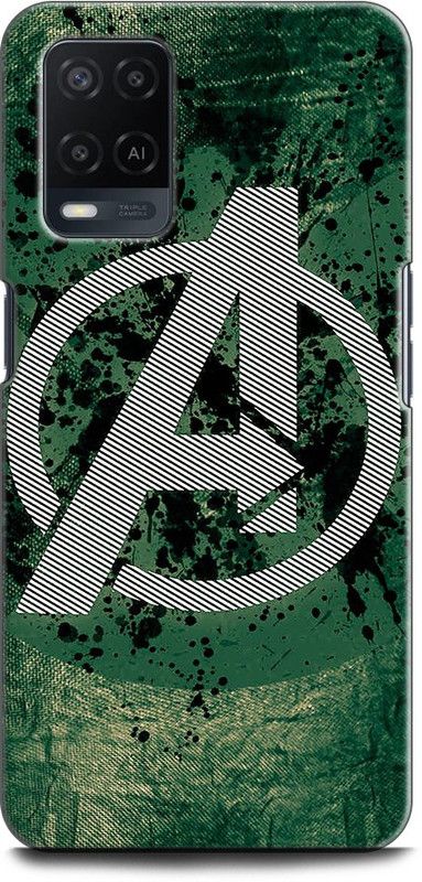 INDICRAFT Back Cover for OPPO A54, CPH2239 AVENGERS, AVENGERS LOGO,MARVEL, COMIC  (Multicolor, Dual Protection, Pack of: 1)
