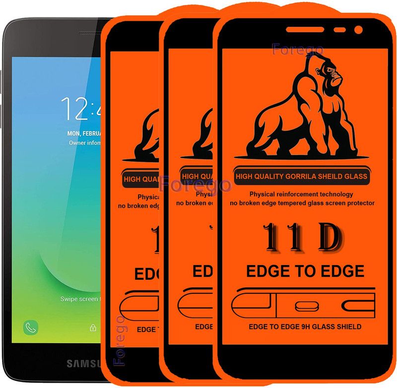 Forego Edge To Edge Tempered Glass for Samsung J2 Core  (Pack of 3)