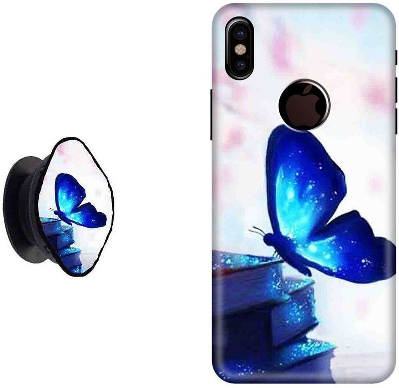 SPBR Back Cover for Apple iPhone X  (Blue, White)
