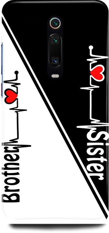 FRONK Back Cover for Redmi K20, MZB8194IN, BROTHER, SISTER, BHAI, BAHAN, LOVE  (Black, Hard Case, Pack of: 1)