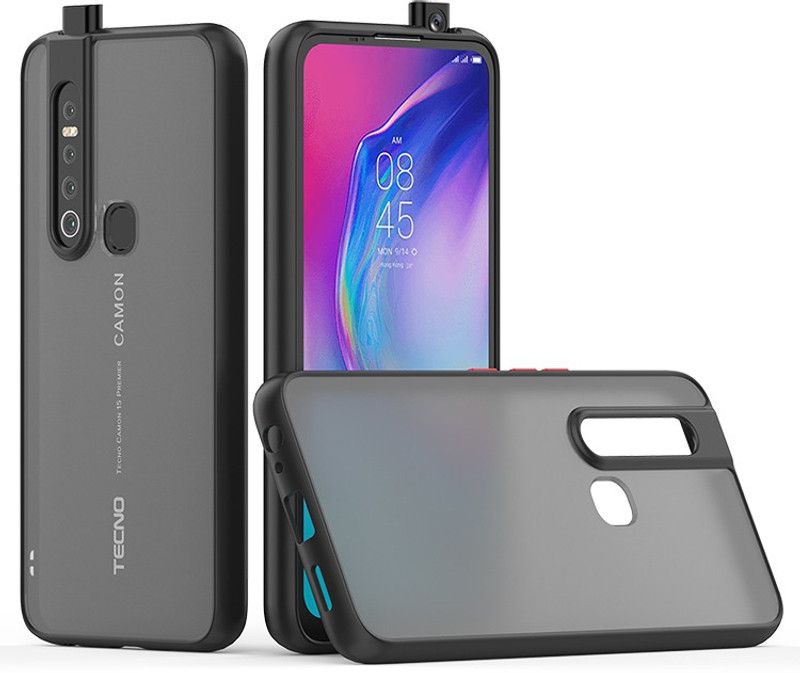 SONTY Back Cover for Tecno Camon 15 Pro  (Black, Pack of: 1)
