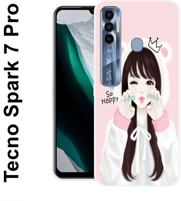 INDIALAND Back Cover for Tecno Spark 7 Pro  (Multicolor, Grip Case, Silicon)