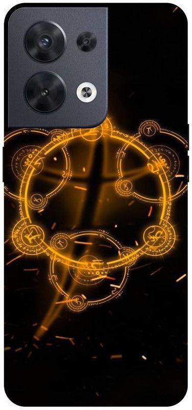 Wall Art Back Cover for OPPO RENO 8 (5G) Nakshtra, Logo, Pattern, Printed  (Multicolor, Dual Protection, Pack of: 1)