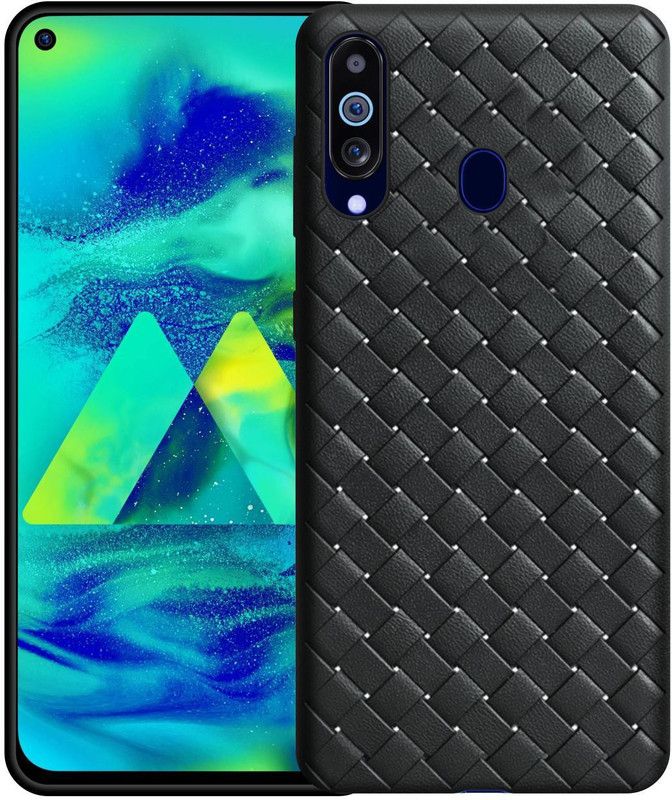 CASE CREATION Back Cover for Samsung Galaxy A60 0.3MM Soft Flexible Weaving Cover Case (Vintage Black Print)'  (Black, Dual Protection, Silicon, Pack of: 1)