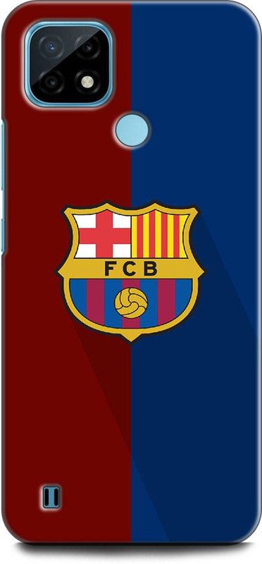 INDICRAFT Back Cover for Realme C21Y, RMX3261 BARCELONA, EMBLEM, FOOTBALL, FCB, SPORTS  (Multicolor, Dual Protection, Pack of: 1)