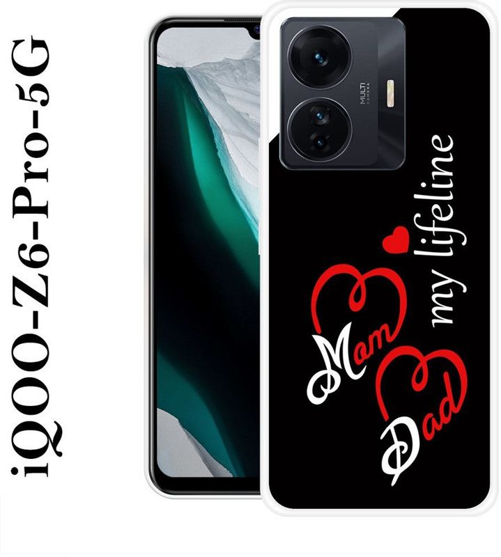 PALWALE BALAJI Back Cover for IQOO Z6 Pro 5G  (Black, White, Grip Case, Silicon)