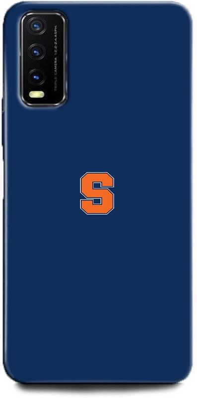 INDICRAFT Back Cover for Vivo Y12G, V2068 S, S LETTER, S NAME, S ALPHABET, BLUE  (Multicolor, Dual Protection, Pack of: 1)