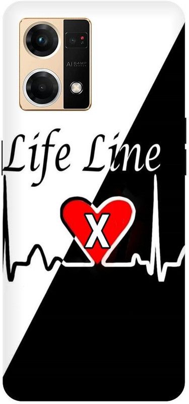 THE NARAYANA COLLECTIONS Back Cover for OPPO RENO 7- CPH2363-X,LIFE,LINE,LATTER,LOVE,ALPHABET  (Multicolor, Hard Case, Pack of: 1)