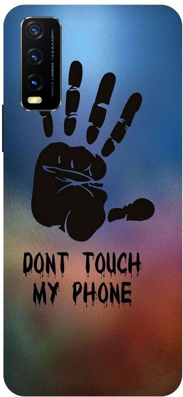 Bluvver Back Cover for Vivo Y20/V2029 Printed Dont Touch My Phone Back Cover  (Multicolor, Hard Case, Pack of: 1)