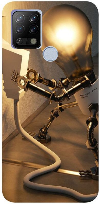 Golden mask Back Cover for Tecno Pova  (Gold, Waterproof, Silicon)