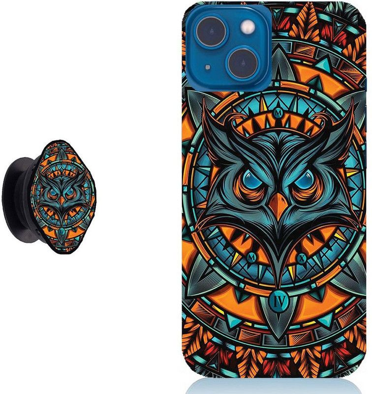 KIZIN Back Cover for Apple iPhone 13 Mini  (Green, Orange, Cases with Holder)