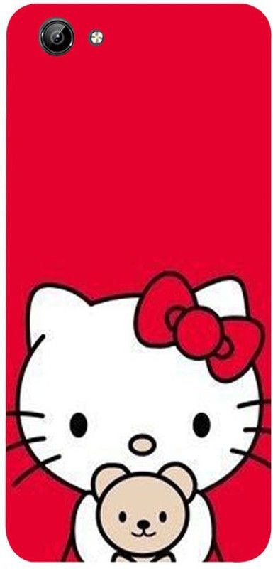 Golden Mask Back Cover for Vivo Y71 Red Background And Hello Kitty  (Multicolor, Waterproof, Silicon, Pack of: 1)