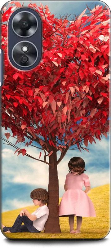WallCraft Back Cover for OPPO A17, CPH2477 GIRL, BOY, RED LOVE TREE, HEART, KIDS, LOVE  (Multicolor, Dual Protection, Pack of: 1)