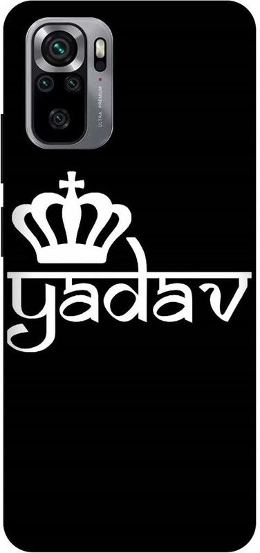 DIKRO Back Cover for REDMI Note 10, YADAV, JI, KING  (Black, Hard Case, Pack of: 1)