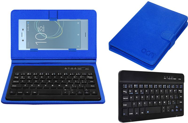 ACM Keyboard Case for Sony Xperia Xzs  (Blue, Cases with Holder, Pack of: 1)