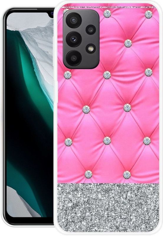 Pedimore Back Cover for Samsung Galaxy A23  (Pink, Grey, Grip Case, Silicon)