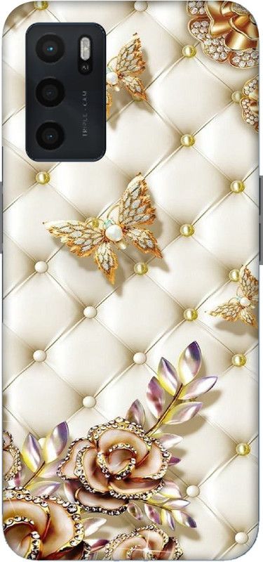 Ekish Back Cover for OPPO A16  (Gold, Hard Case, Pack of: 1)
