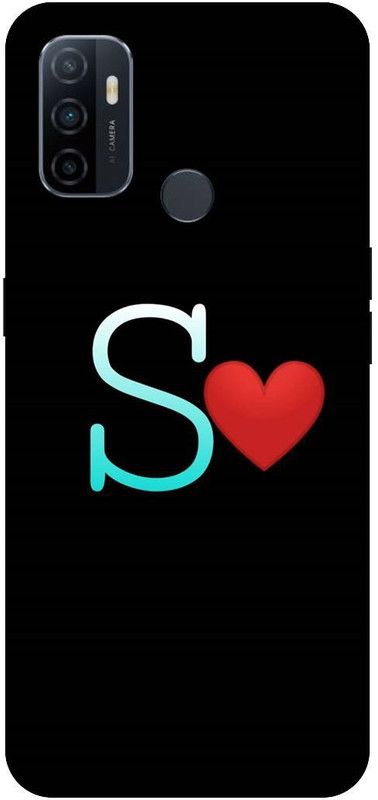PHONE WALEY.COM Back Cover for OPPO A53 (4G) , CPH2127 ,S letter,S name S word , Printed Back Cover  (Black, Hard Case, Pack of: 1)