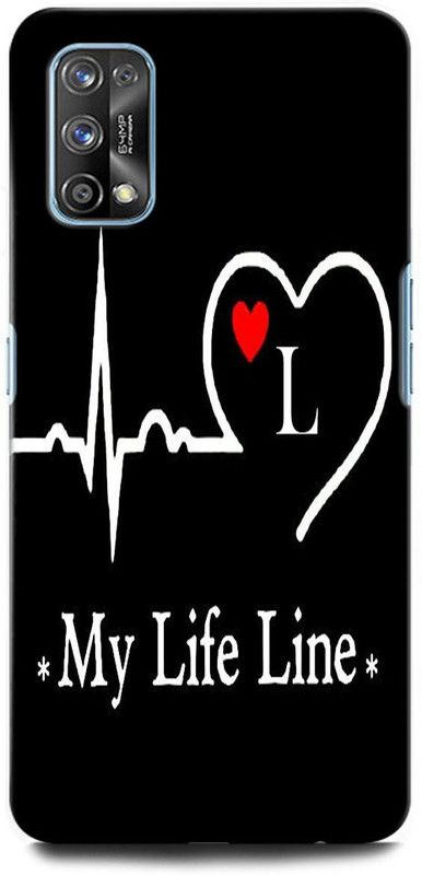 INTELLIZE Back Cover for Realme 7 Pro RMX2170 L, L LETTER, L ALPHABET, MY LIFE LINE L  (Multicolor, Hard Case, Pack of: 1)