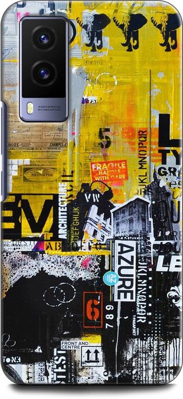 INDICRAFT Back Cover for Vivo V21E 5G, V2055 GRAFFITY, PAINTING, COLOURFUL, ART, TEXTURE, ABSTRACT  (Multicolor, Shock Proof, Pack of: 1)