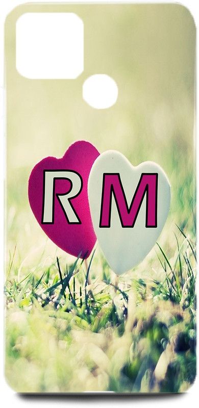 Dimora Back Cover for Realme C15/RMX2180,R Loves M Name,R Name, M Letter, Alphabet,R Love M NAME  (Multicolor, Hard Case, Pack of: 1)