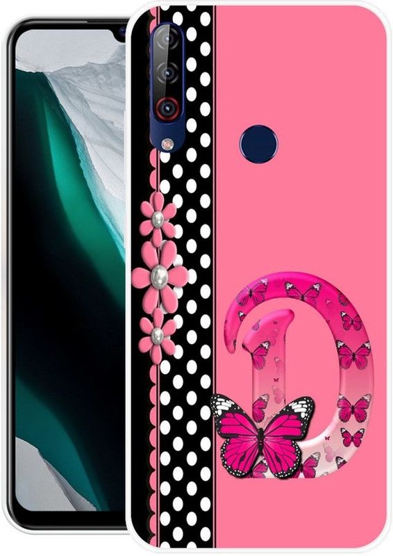 PINKZAP Back Cover for LG W30 Pro  (Pink, Black, Grip Case, Silicon, Pack of: 1)