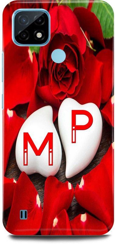 Ignite Back Cover for realme C21, RMX3201, M LOVES P NAME M NAME P LETTER ALPHABET M LOVE P NAME  (Multicolor, Hard Case, Pack of: 1)