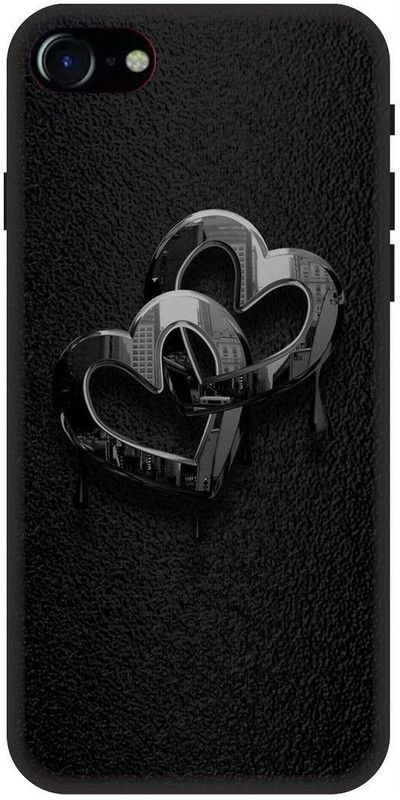 UMPRINT Back Cover for Apple Iphone 7 Love Heart Diamond Printed Back Cover  (Multicolor, Hard Case, Pack of: 1)