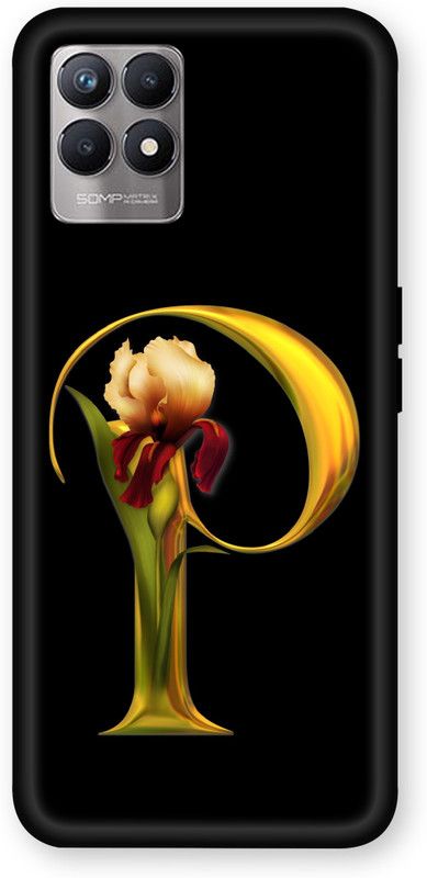 Ekish Back Cover for Realme 8i  (Black, Yellow, Pack of: 1)
