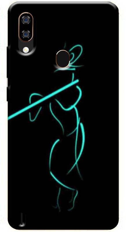 TrenoSio Back Cover for Lava Z71  (Black, Anti-radiation, Silicon, Pack of: 1)