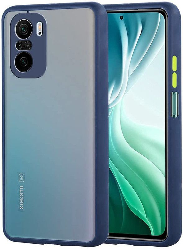 Velfo Back Cover for Poco F3 GT  (Blue, Silicon, Pack of: 1)